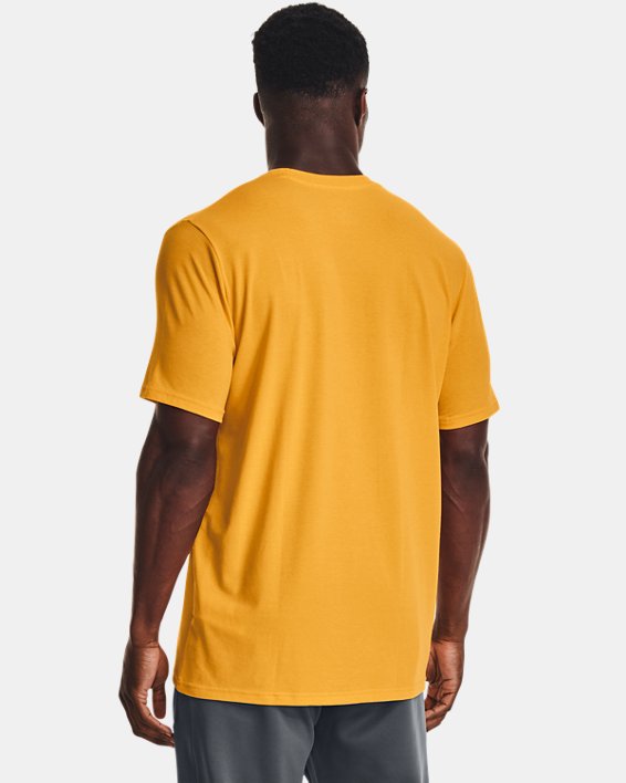 Men's Curry Iron Box Logo Short Sleeve, Yellow, pdpMainDesktop image number 1